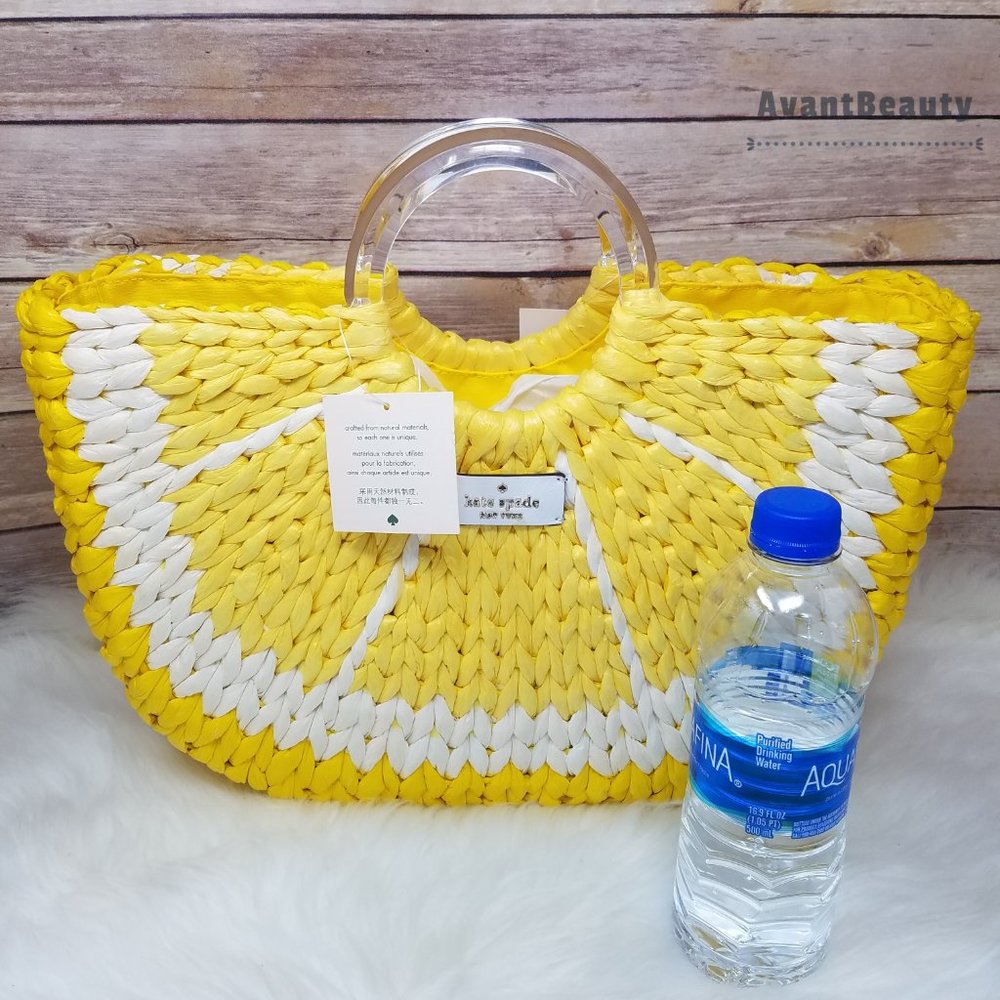 Kate Spade Picnic Perfect Lemon Medium Tote Yellow - Picture 4 of 13